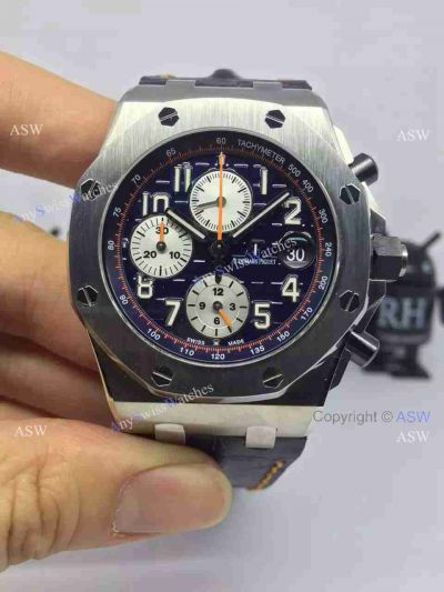 Swiss 3126 Audemars Piguet Royal Oak Offshore Watch Blue Leather Band